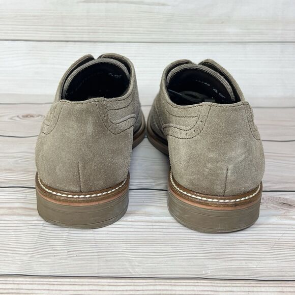 Mephisto Air Jet Derby Mens 8.5 Tan Brown Suede Wingtip Brogue Oxford Dress Shoe - Picture 9 of 14